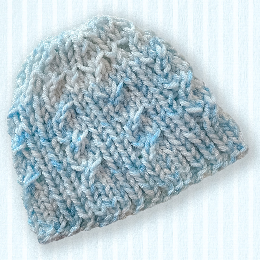Charity Pattern Twisted Rib Hat (knit)