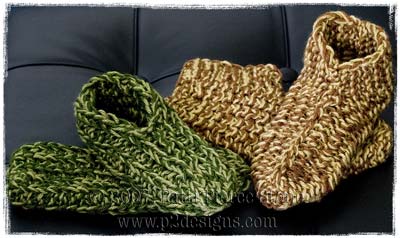 Chunky Slippers Pattern - Knitting Patterns and Crochet Patterns